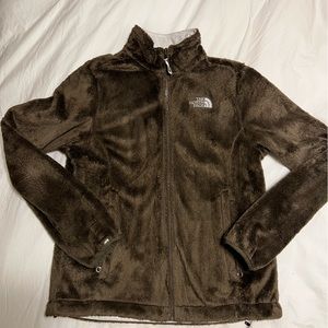 North face fuzzy zip up Medium